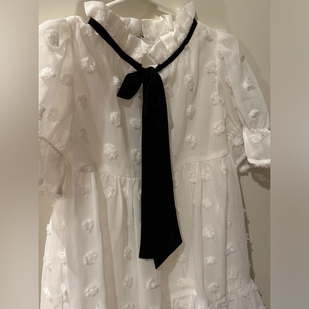 White and black dress